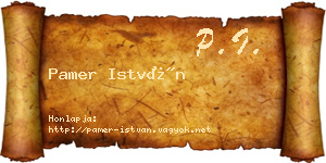 Pamer István névjegykártya